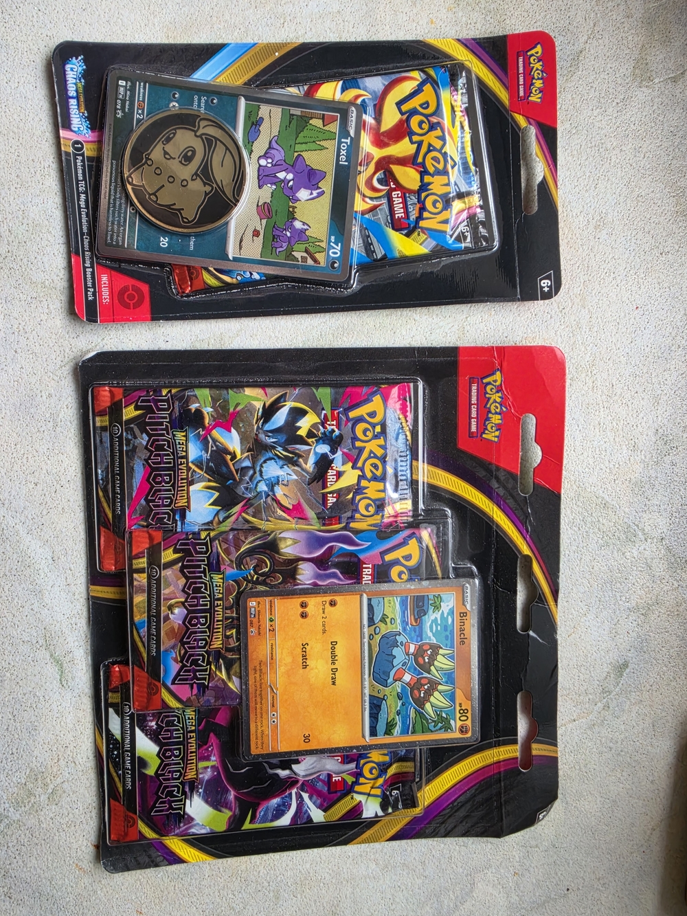 Pitch Black Pokemon And Chaos Raising Pokemon Cards Original